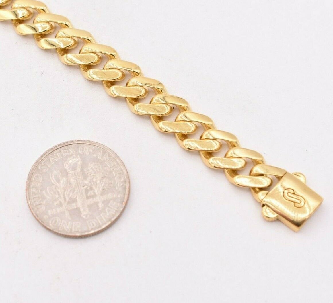 Produktbild von 6 Mm Miami Cuban Royal Link Glänzende Schlichte Armbandbox Verschluss Echt 10K Gelbgold