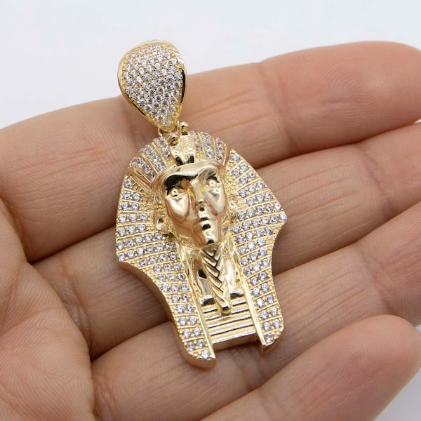 14k Gold Pharaoh Pendant Etsy