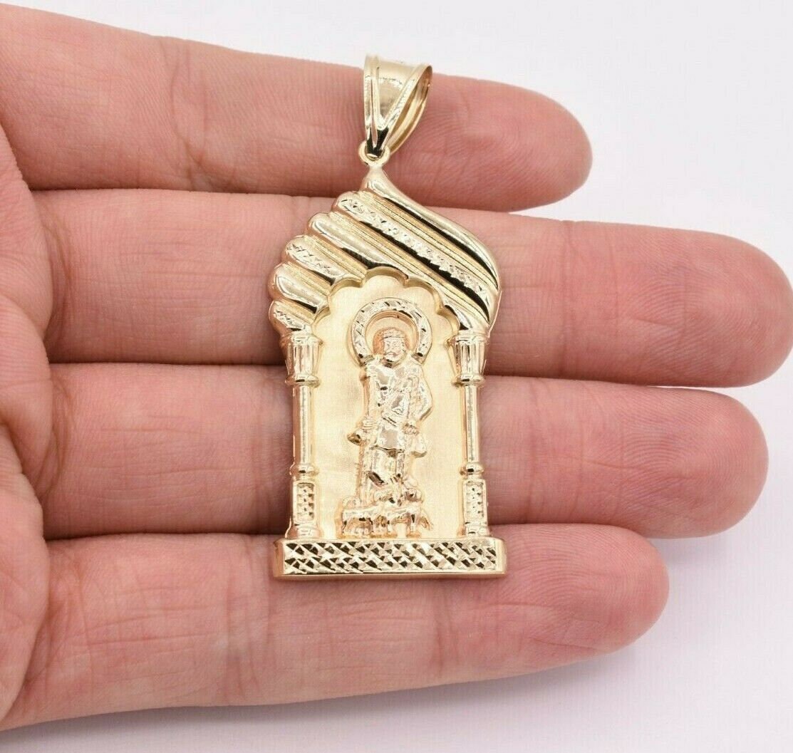 Saint Lazarus Jesus Pendant Diamond Cut 