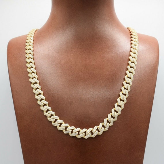 Edge Miami Cuban Curb Link CZ Chain 14K 