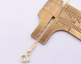 Cavigliera Valentino Oro 10 Carati Tricolore &ndash; Larghezza 1,5 Mm, Lunghezza 10 Pollici