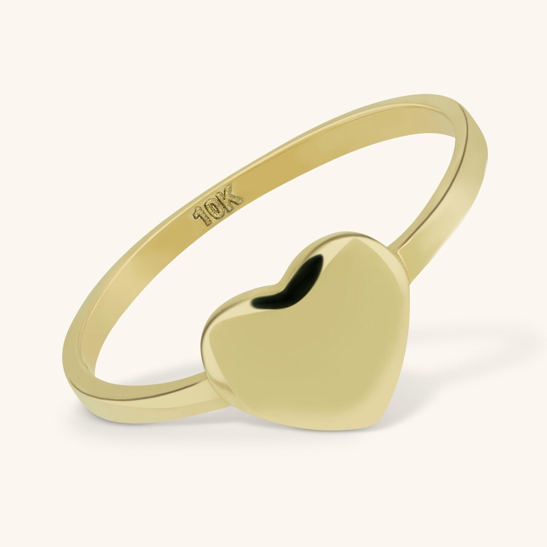 10k heart sale ring