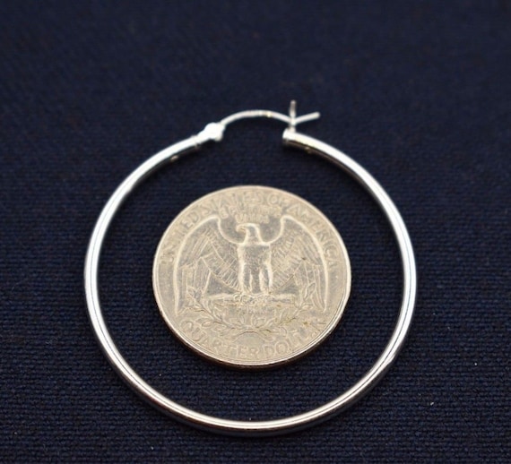 Orecchini A Cerchio In Argento Sterling Con Dischi Rotondi: 12 Mm, Eleganti E Classici