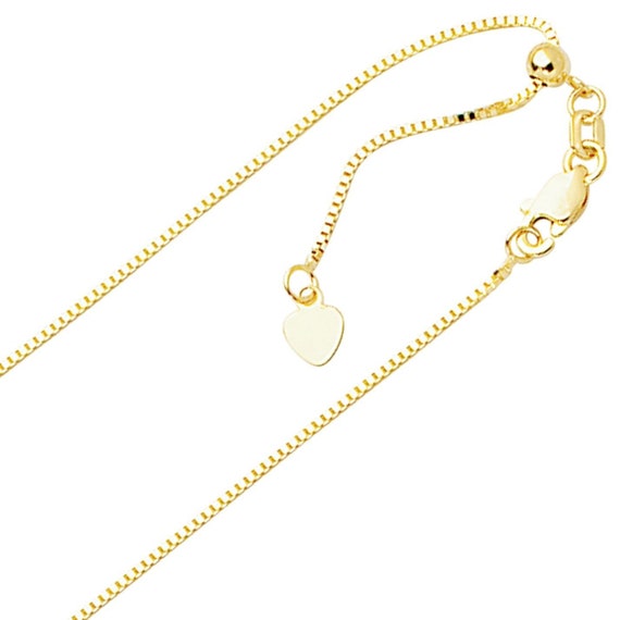 Collana In Oro Giallo 10K - Catenina Regolabile, 55,9 Cm, Spessore 0,85 Mm, Peso 2,8 Gr, Con Moschettone - 2