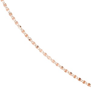 Pulsera de cadena Valentino de 2,7 mm en oro rosa auténtico de 14 quilates imagen 2