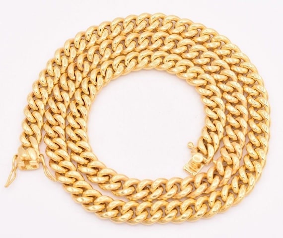 8.5 mm マイアミ キューバン リンク チェーン ネックレス ダブル