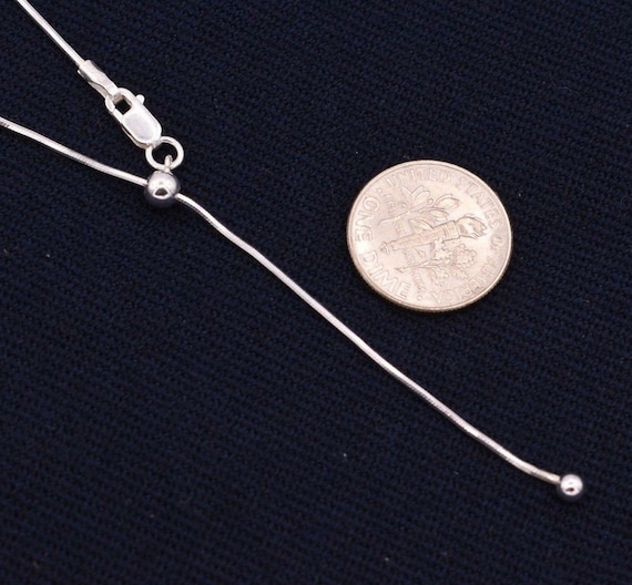 Catena In Argento Sterling 925 Placcato Rodio – Collana A Maglie Piatte, 55,9 Cm Regolabile, Larghezza 1,5 Mm, Ipoallergenica, Con Moschettone - 2