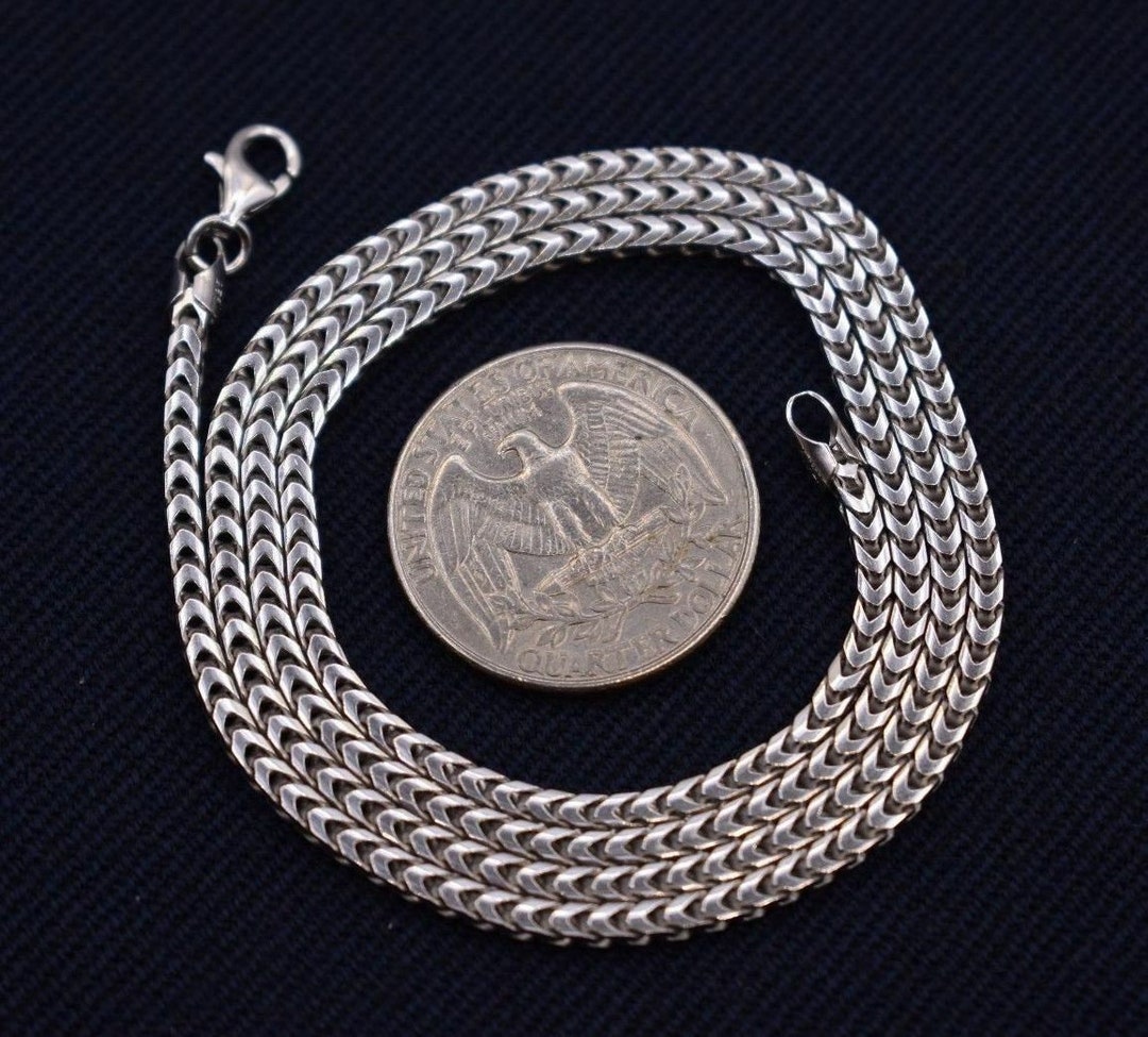 925 Catena Franco Solida In Argento Sterling Albania - Foto 10