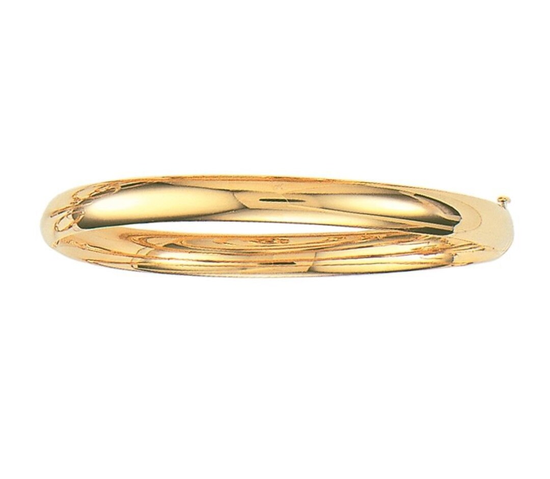 5mm Comfort Fit Plain Bangle Bracelet In Real 10K Yellow Gold - 7 Inch, Shiny Finish 6 thumbnail image