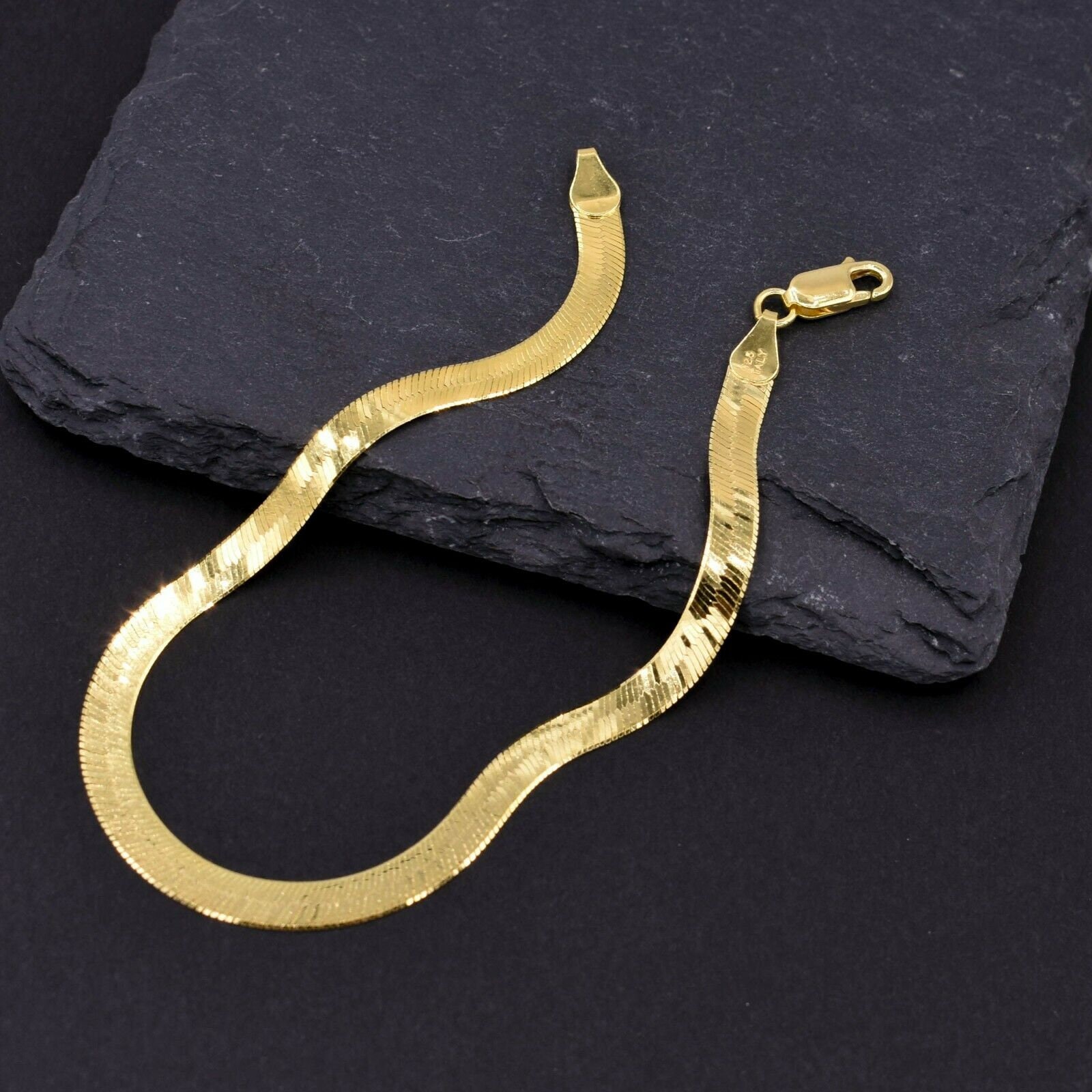 Bracciale A Spina Di Pesce Flessibile E Confortevole In Argento - Foto 2