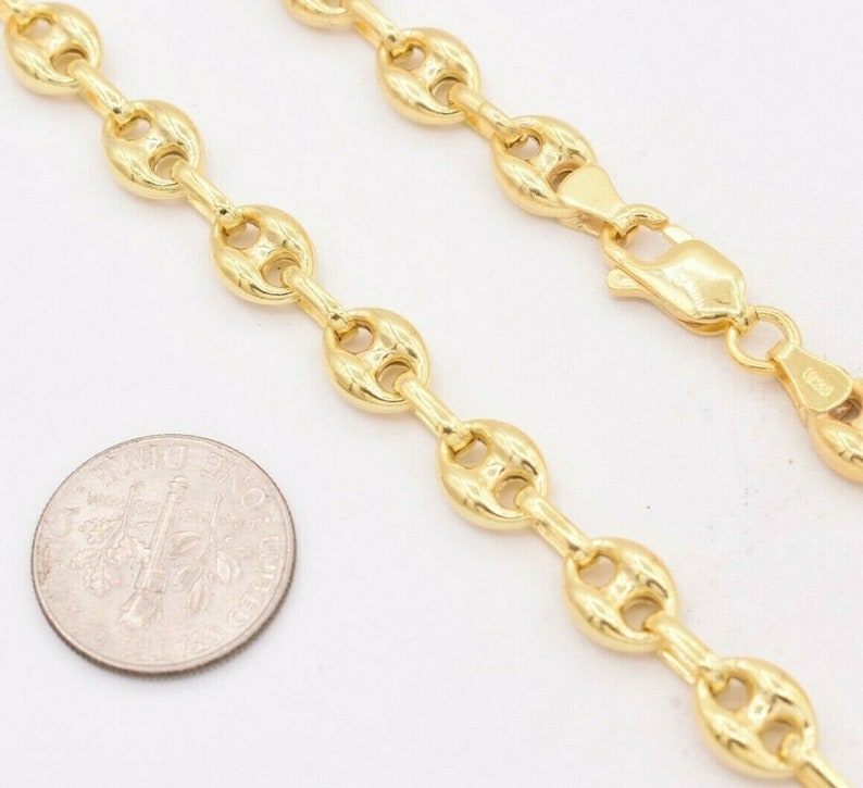 Mox Pearl Collana Catena Ancoraggio Mariner Placcata Oro 14K - Giallo, Lunghezza Regolabile 8-30 Pollici | Per Uomo E Donna Collana Cubana Uomo Oro - Foto 2