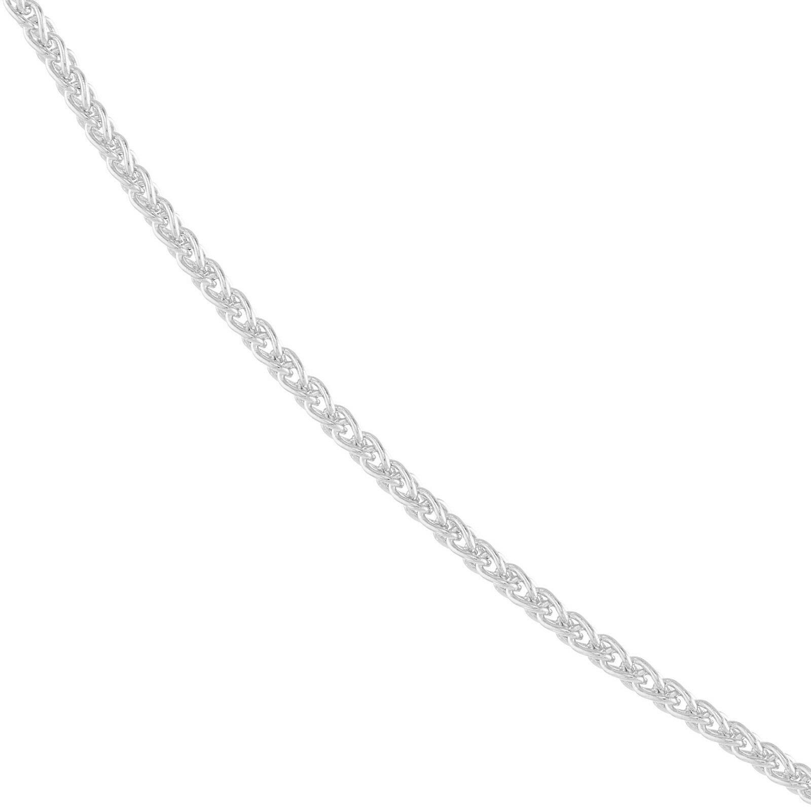 Collana Oro Bianco 14K A Catena Grano Rotondo - Larghezza 0,6 Mm, Disponibile In 40,6 / 45,7 / 50,8 Cm, Con Chiusura A Scatto - 4