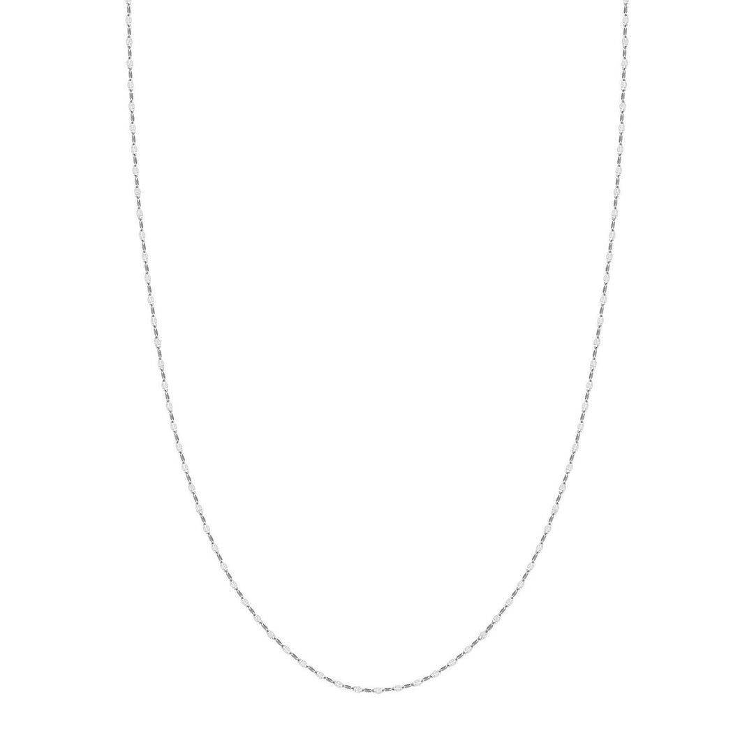 14 Karat Weißgold 1,45 Mm Design Lange Forzentina Kette Halskette Mit Federringverschluss Für Frauen Und Männer - Länge | DE