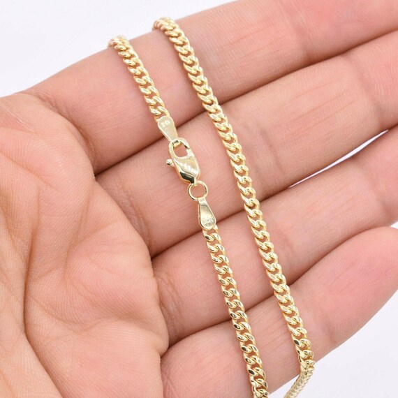 3 mm マイアミ キューバン ロイヤル リンク ネックレス チェーン 本物