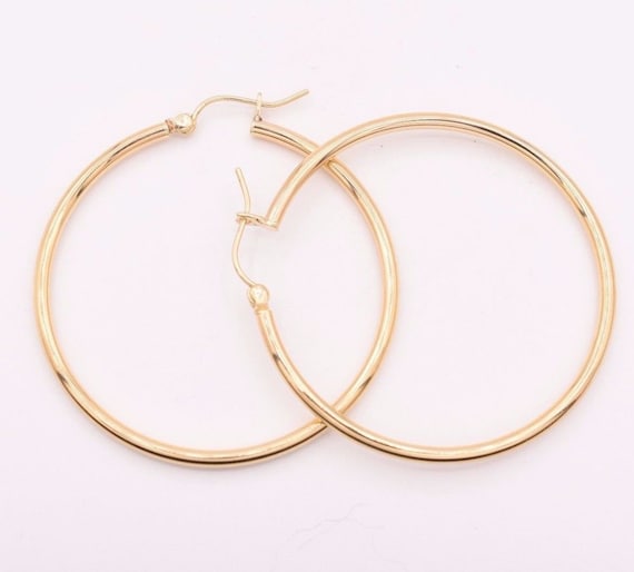 Orecchini A Cerchio In Oro 40 Mm, Metallo, Senza Pietra, Metallo, Senza Pietra : Philip Jones - Foto 5