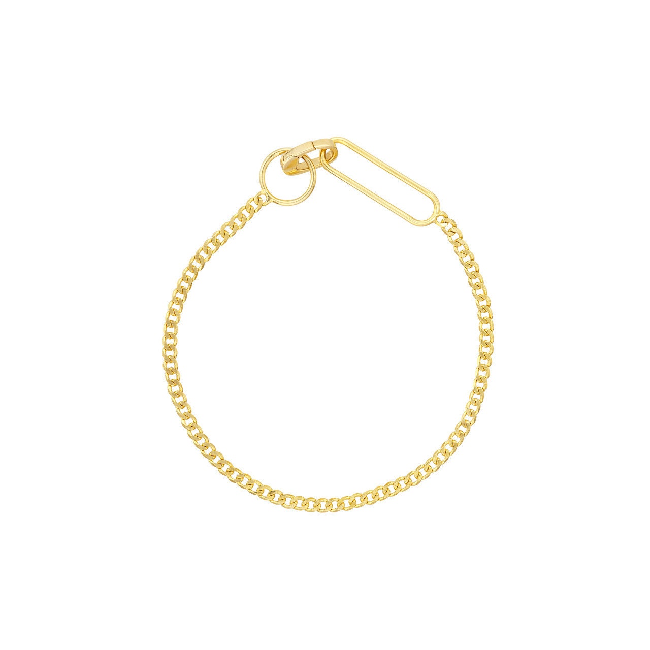 Yellow 14k 585 gold Monaliza hollow bracelet cb002y