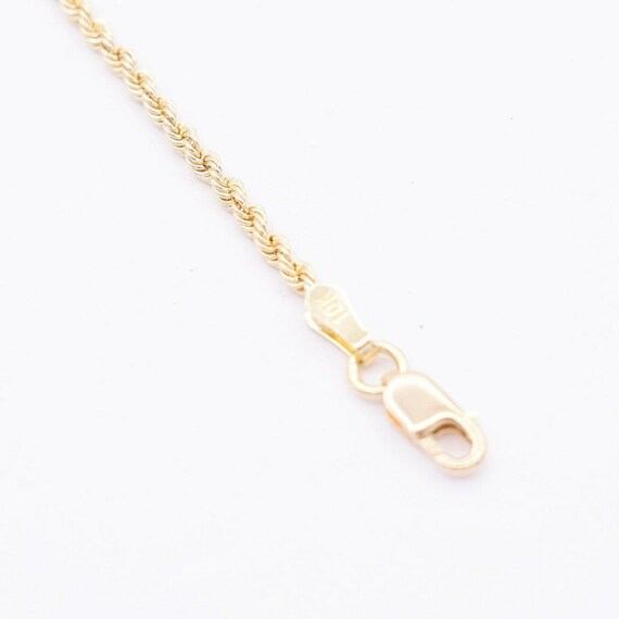 1.8 mm ツイストロープチェーンネックレス 本物の 10K イエロー