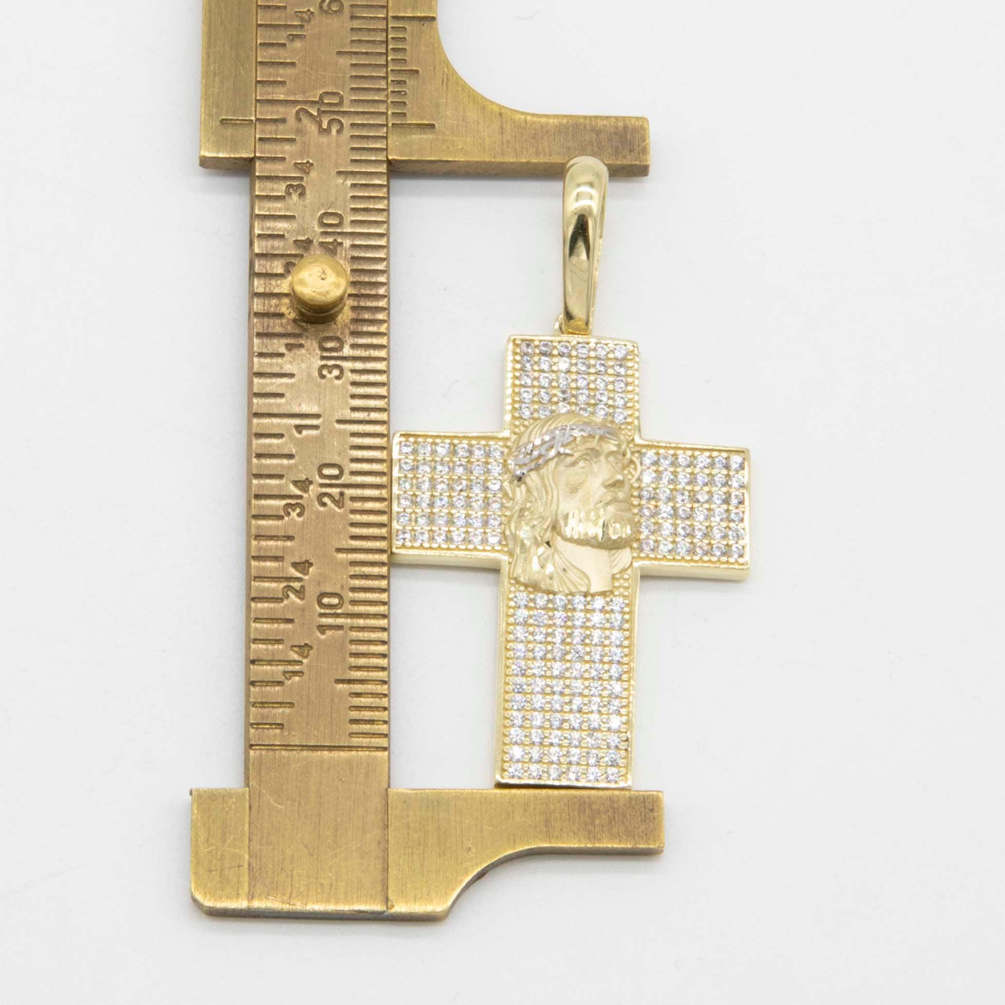 2 "sehr Großen Ankh Kreuz Jesus Anhänger Charme Diamantschliff Echt