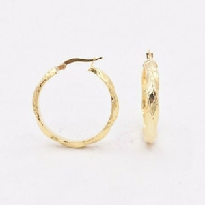 1,25" 30 mm gedraaide sleutelring 14 kt geelgoud beklede sterlingzilver 925