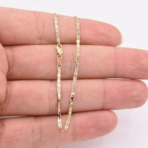 7&quot; Mariner Anchor Link Chain Bracelet Real Solid 10K Yellow Gold