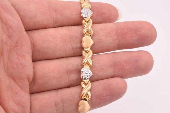 Tri-Color Chevron Stampato Collar Necklace In 14k Gold, White Gold Rose Gold