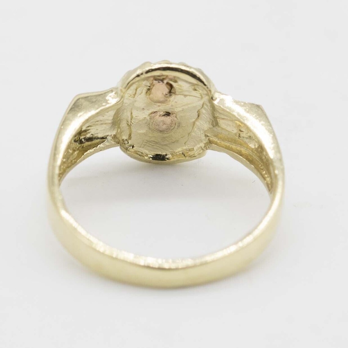 Baby Virgin Mary Lady Guadalupe Ring Real 10K Yellow Rose Gold Size 1 ...