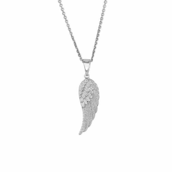 Collier Diamond Cut Angel Wing de 18 » Sterling Silver 925