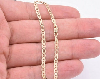7" Mariner Anchor Link Chain Bracelet Real Solid 10K Yellow Gold