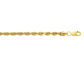 4.5mm Diamond Cut Rope Chain Necklace 