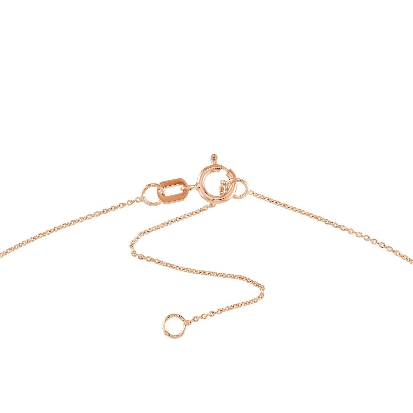 0,9mm Solide Verstellbare Kabelkette Halskette ECHT 14K Gelbgold
