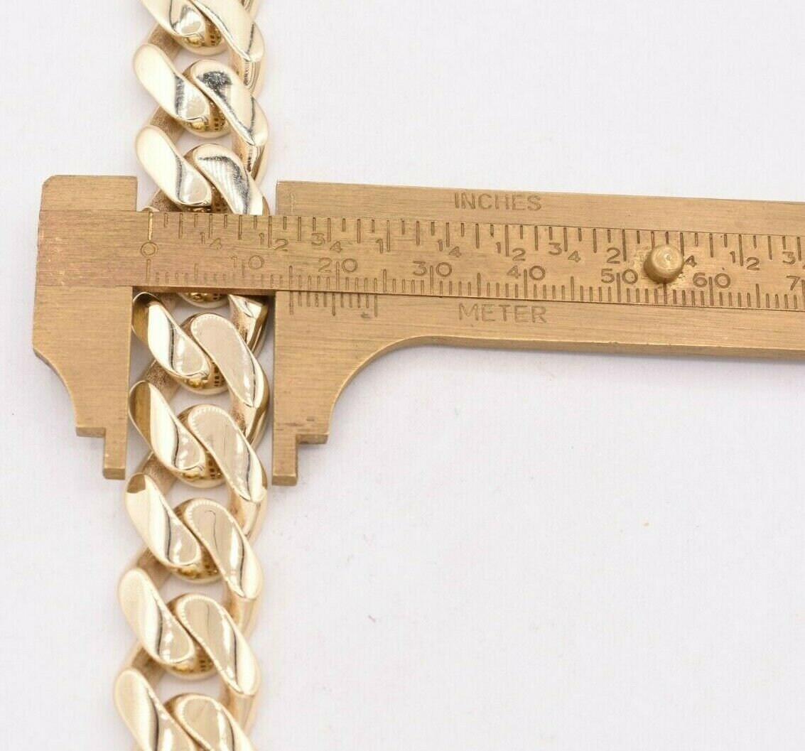 Collana Da Donna In Oro Giallo 14K Royal Monaco Miami Cuban Link - Foto 11