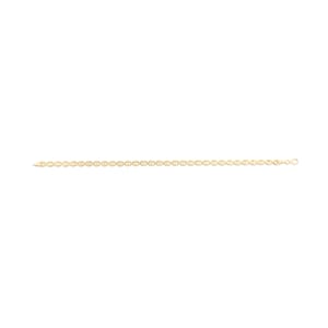 3.8mm Textured Oval Link Bracelet Real 14K Yellow Gold