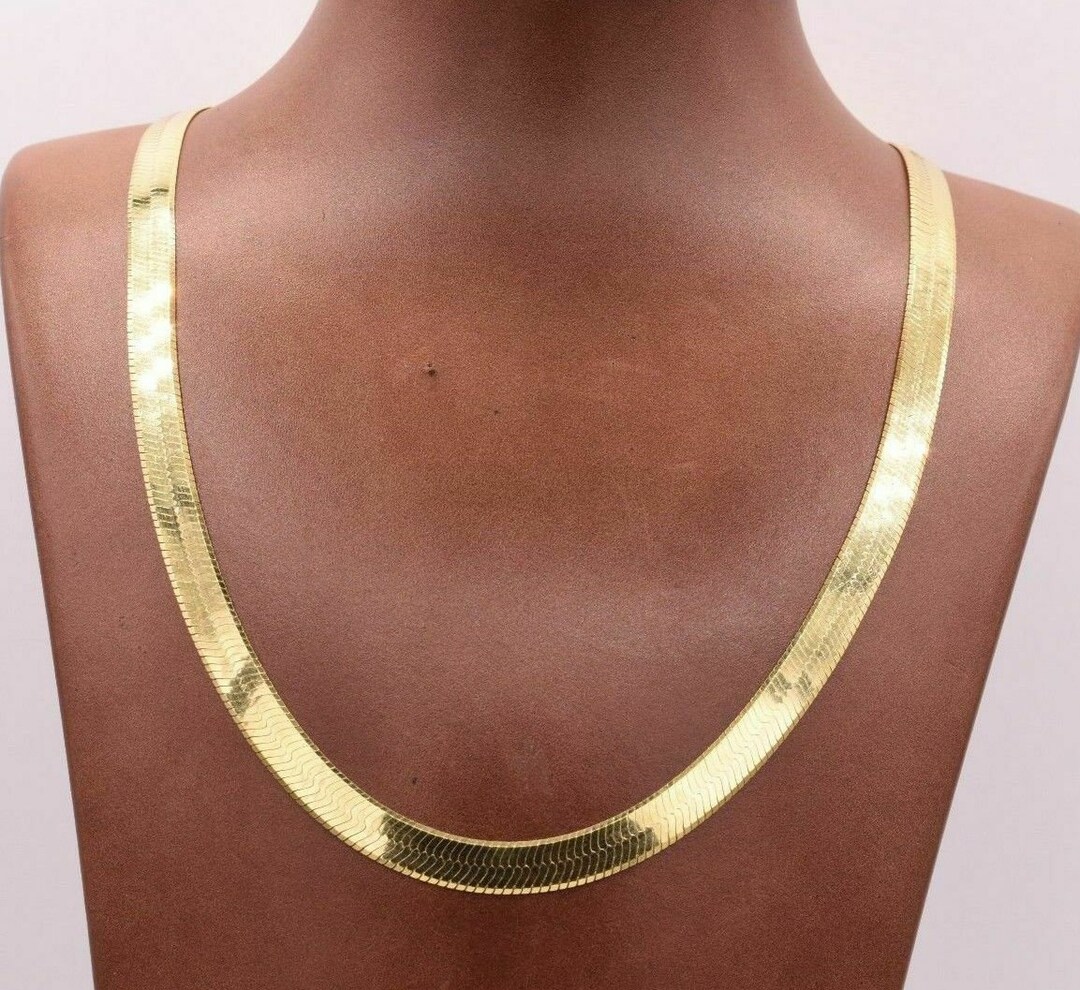 7mm gold herringbone chain deals