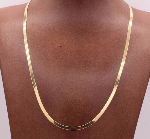 High Polished Herringbone Necklace 