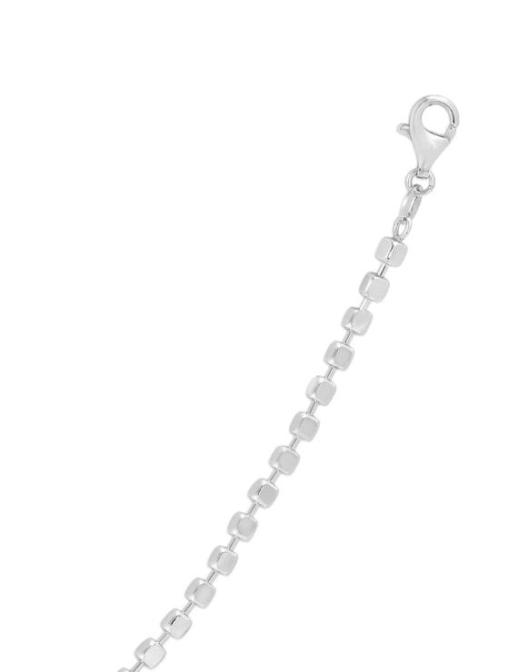 Cube Mixed Metal Chain 18