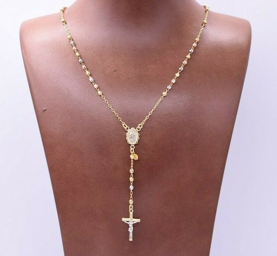 Tri color gold rosary deals
