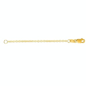 2.0mm Cable Chain Extender 4 Necklace Bracelet Pendant Real 14K Yellow Gold