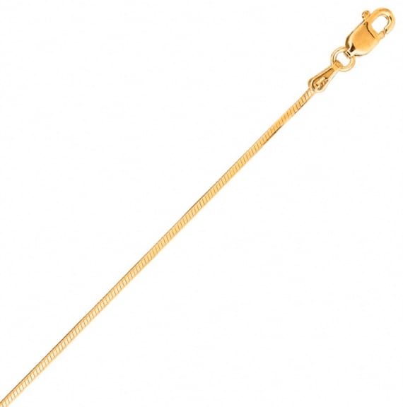 1.0mm Octagonal Snake Chain Necklace 