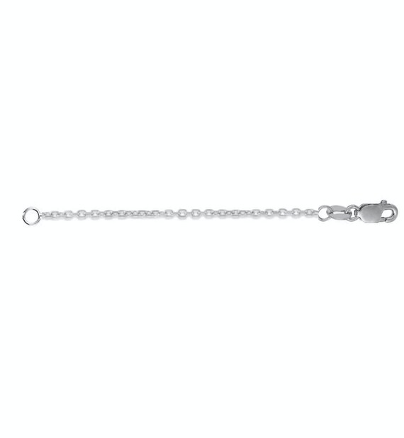 thumbnail image 2 of 2mm Real 14K White Gold Figaro Chain Necklace Extender – USA Made, Solid Gold, 1-3 Inch Options 2 of 3