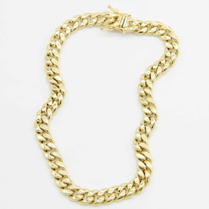 6mm Plain Shiny Miami Cuban Royal Link Bracelet Real 10K Yellow Gold All Sizes