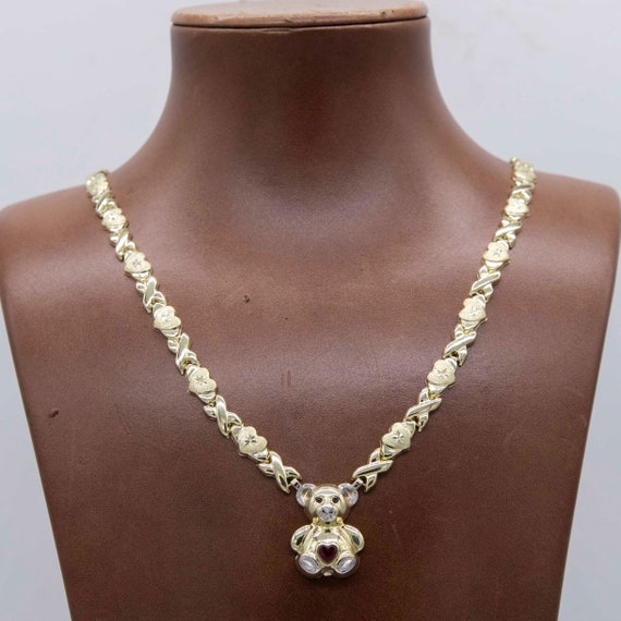 Hearts and clearance kisses necklace