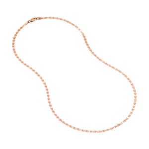 Pulsera de cadena Valentino de 2,7 mm en oro rosa auténtico de 14 quilates imagen 4