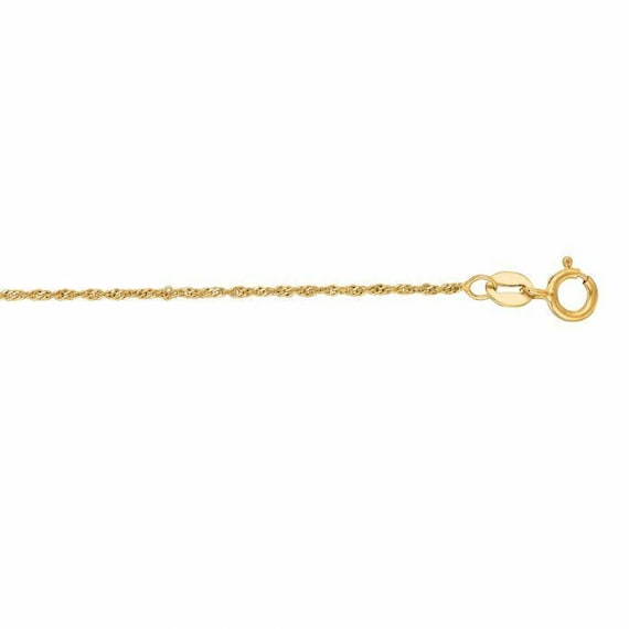 10k Solid Yellow Gold Diamond Cut Singapore Necklace Pendant Chain 16"-24" 1.5mm
