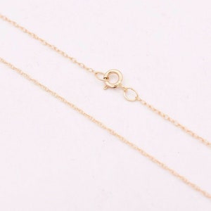 0.6mm Open Dainty Twisted Rope Chain Necklace Real Solid 10K Yellow Gold 16" 18"