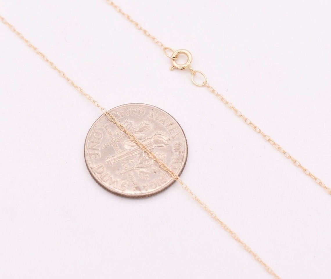 0.6mm Open Dainty Twisted Rope Chain Necklace Real Solid 10K - Etsy