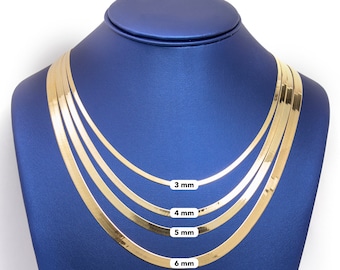 High Polished Herringbone Necklace 