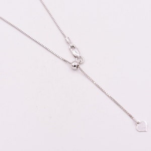 Collier chaîne carrée réglable de 0,80 mm en argent sterling 925