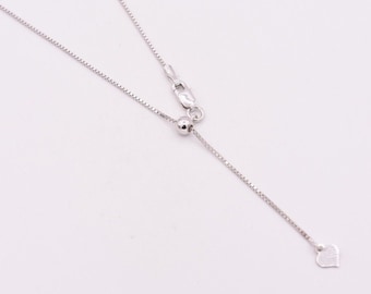 0.80 mm verstellbare Box-Kettenhalskette Sterling Silber 925
