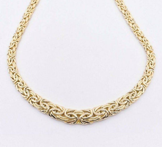 Graduated Diamond Cut Byzantine Chain 