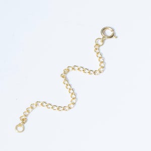 2mm Curb Chain Extender for Necklace Bracelet Chain 14K Yellow Gold